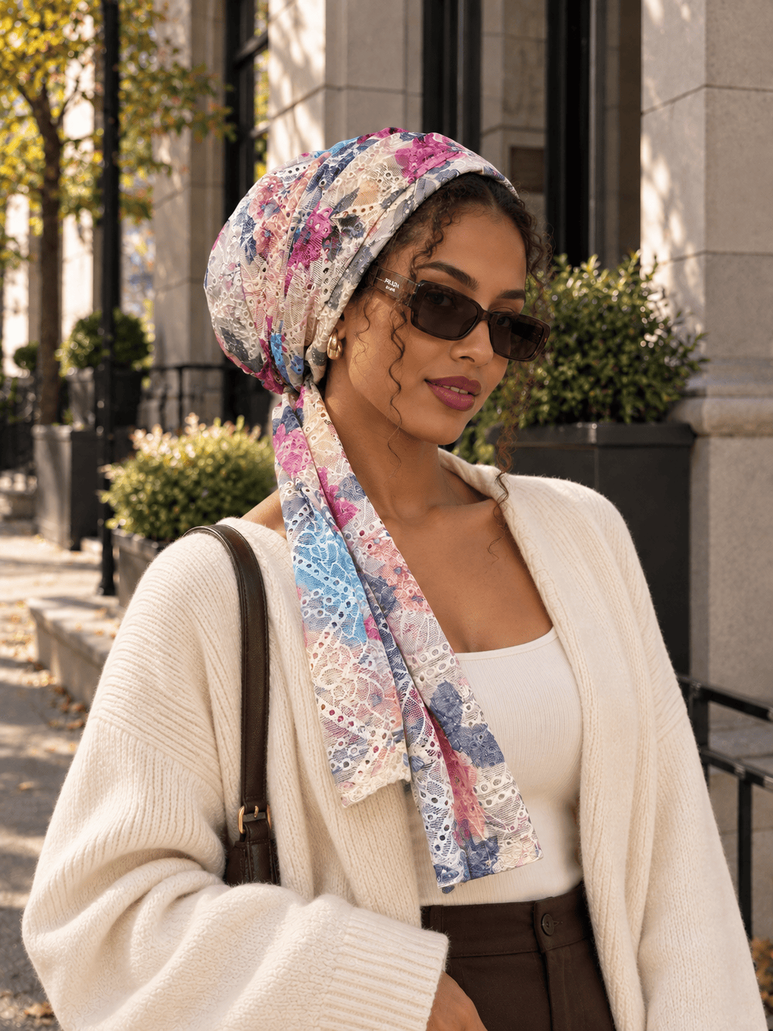 Beanie Wrap Lace - Pink Petals
