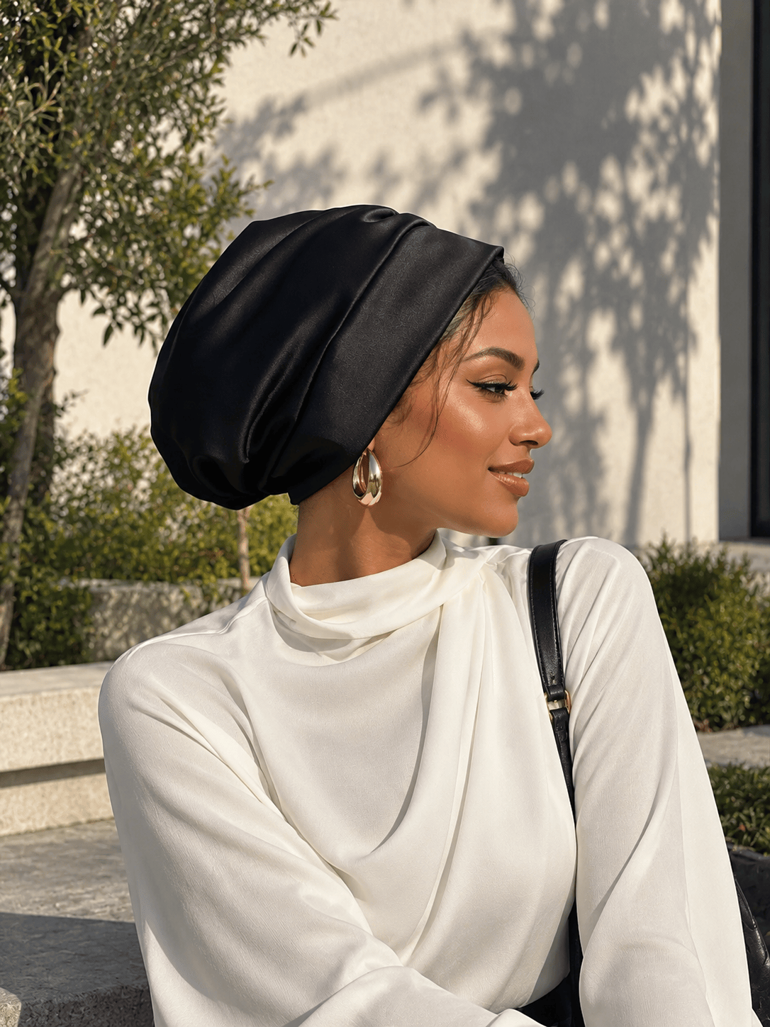 Beanie Satin - Black