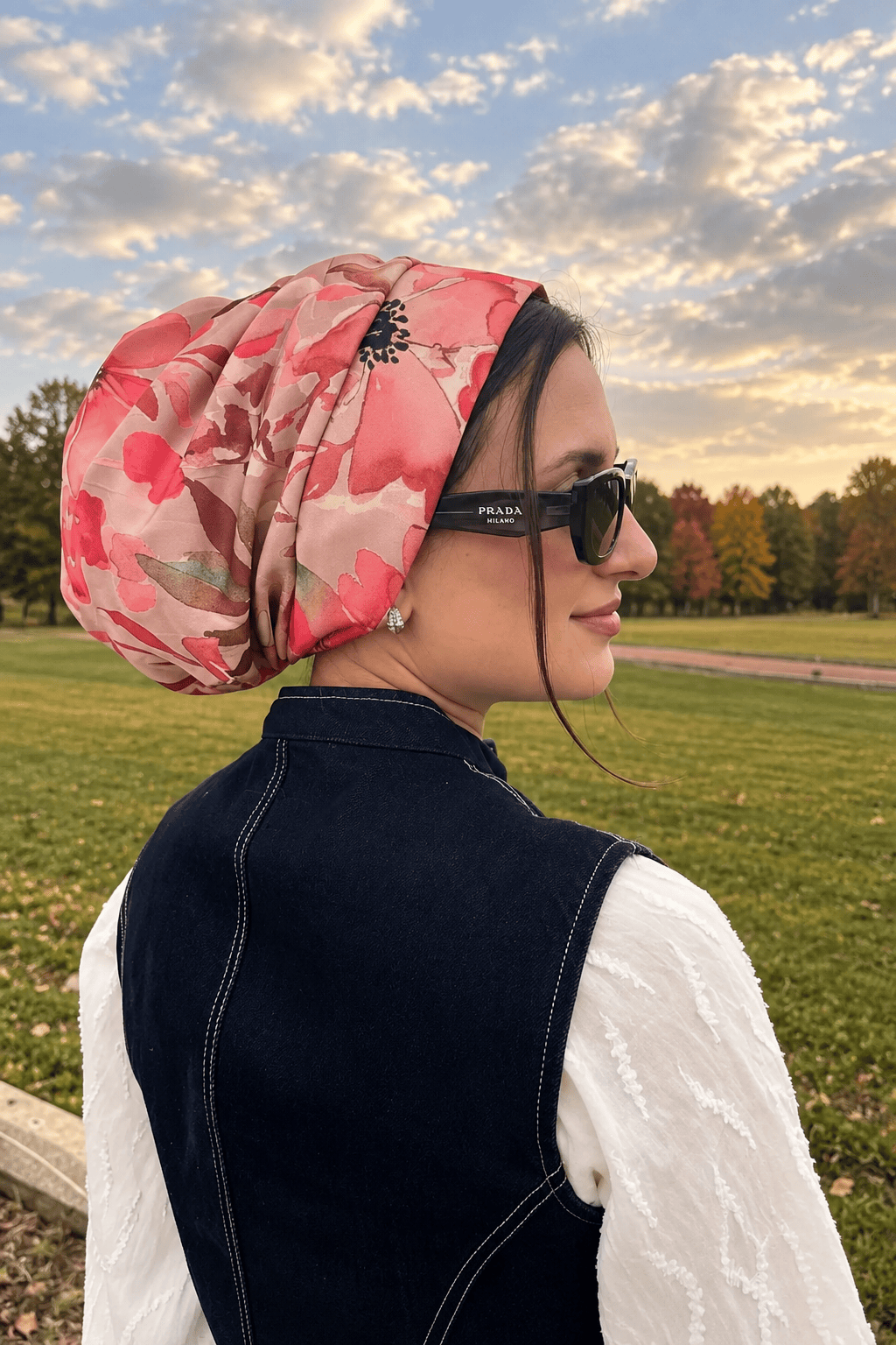 Beanie Satin - Floral