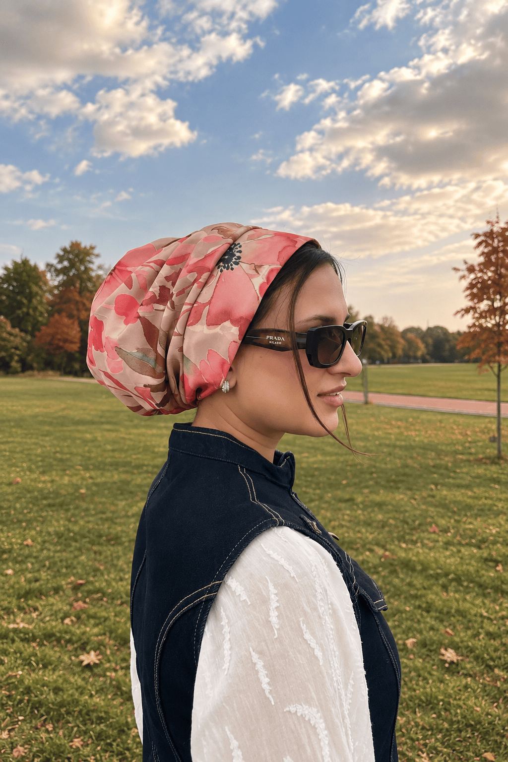 Beanie Satin - Floral