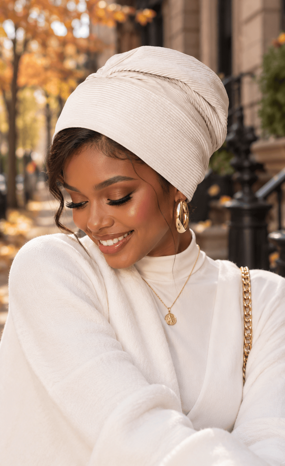 Beanie Pleated - Pearl