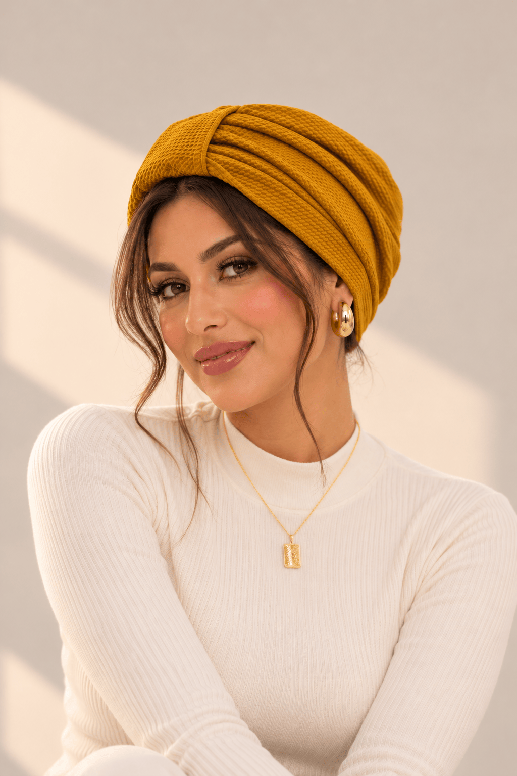Turban Basic Rippled - Yellow