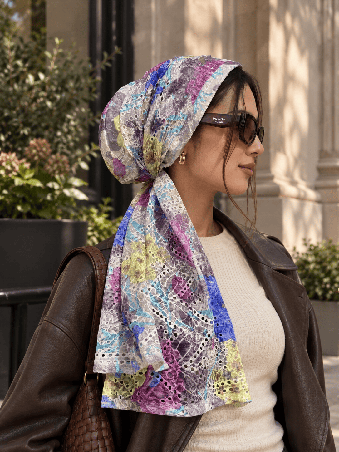 Beanie Wrap Lace - Yellow Petals