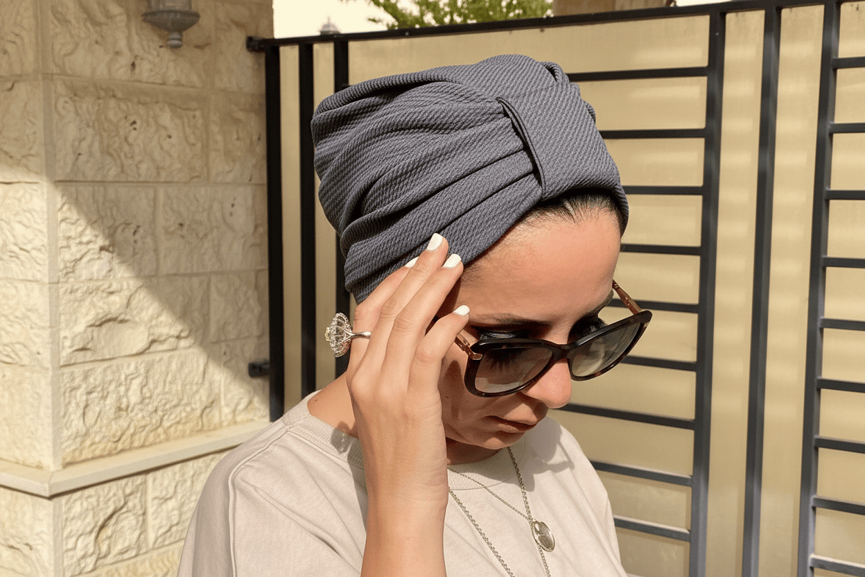 Turban Basic Rippled - Grey