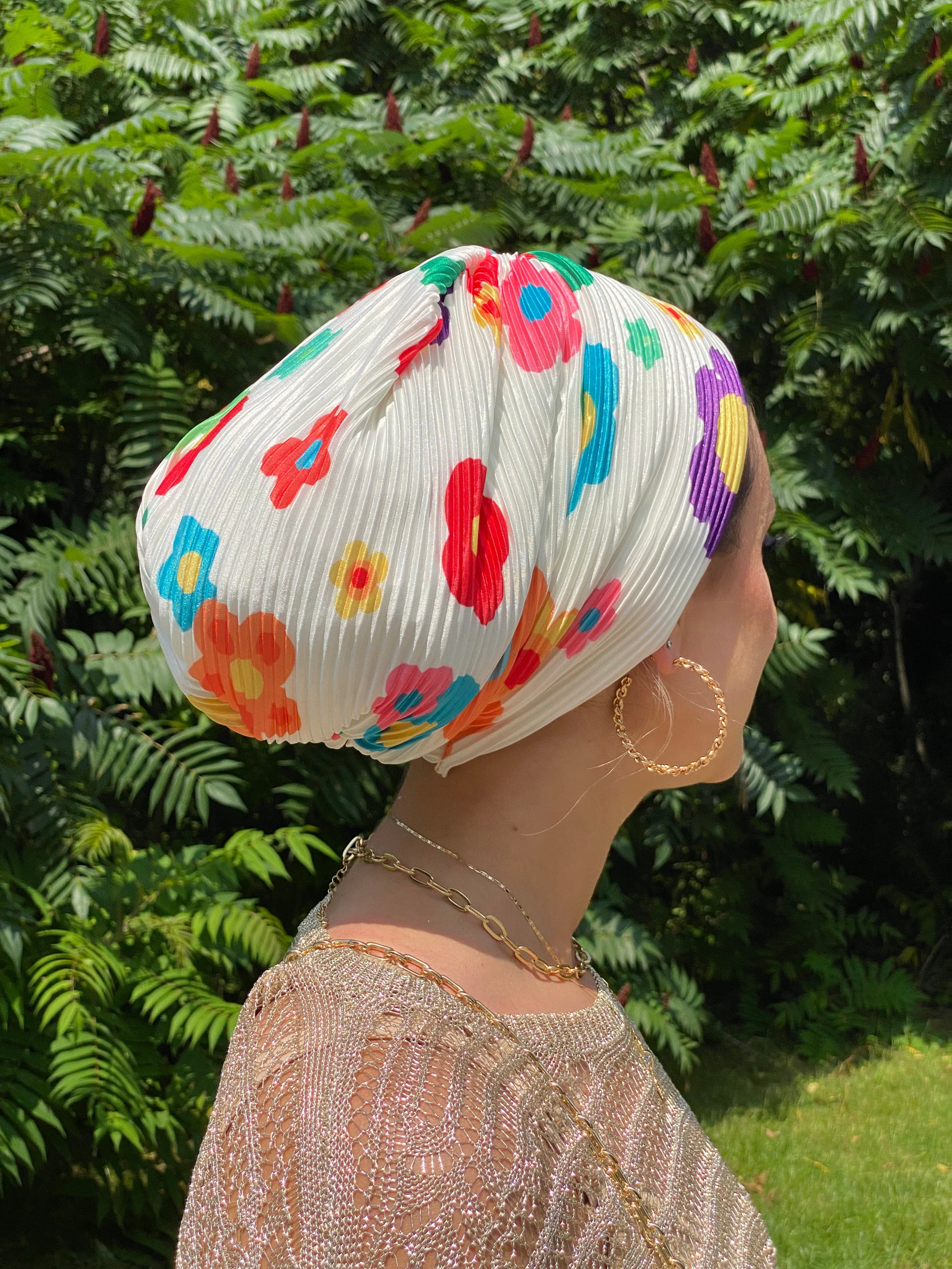 Beanie Pleated - New Floral Garden